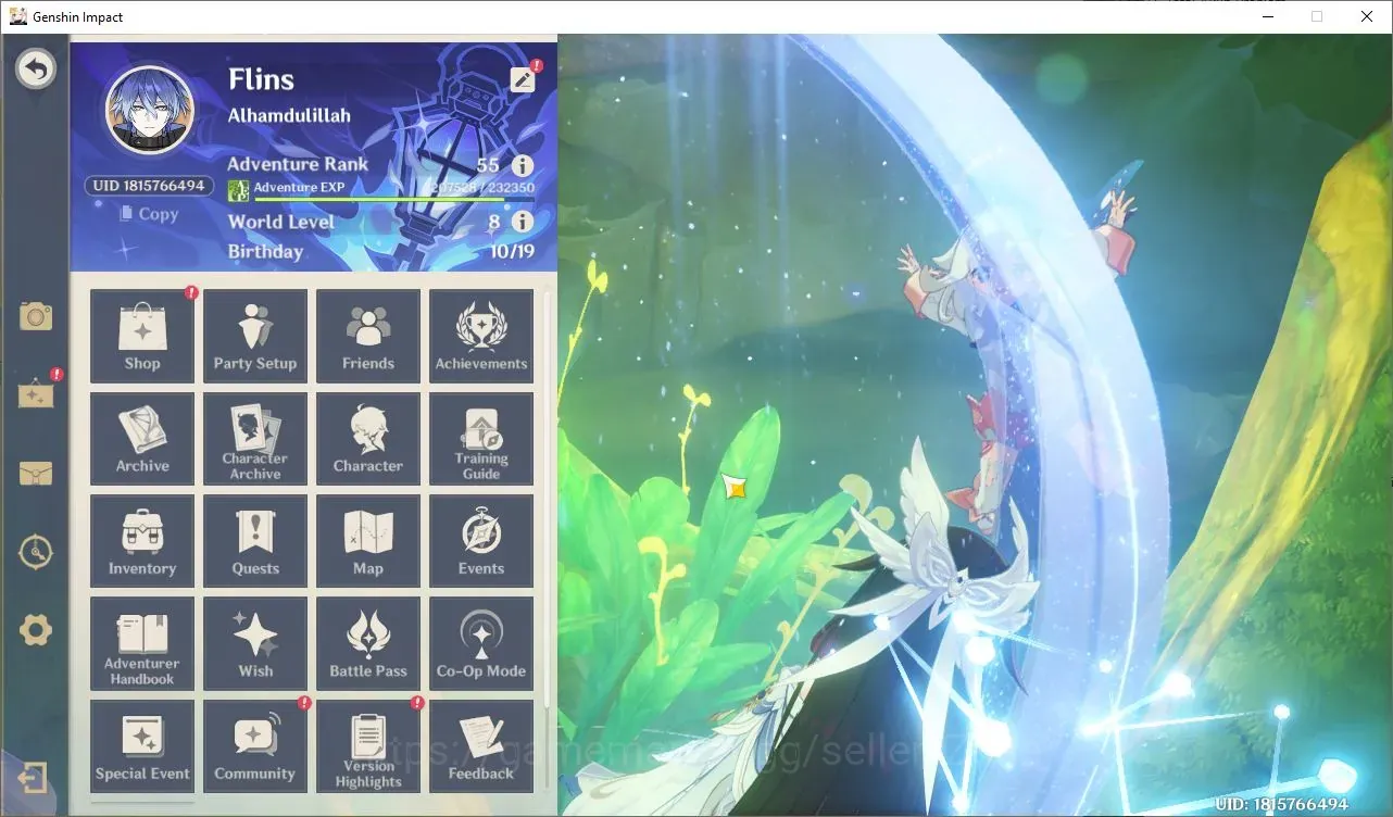 Genshin Impact Accounts Others ASIA|AR 55|6 Limit Char+2(*5Wpn)|Premium Flins (Flins 1