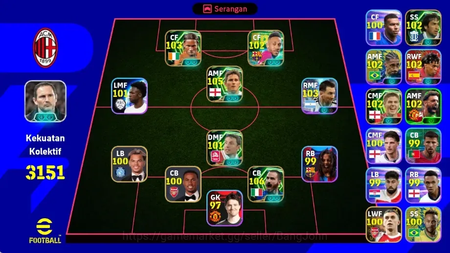 eFootball Accounts Legends & Iconic Players Android|PW3151|Leonardo Bonucci Epic,Dider Drogba Epic,Frank Lampard Epic,Steven 1