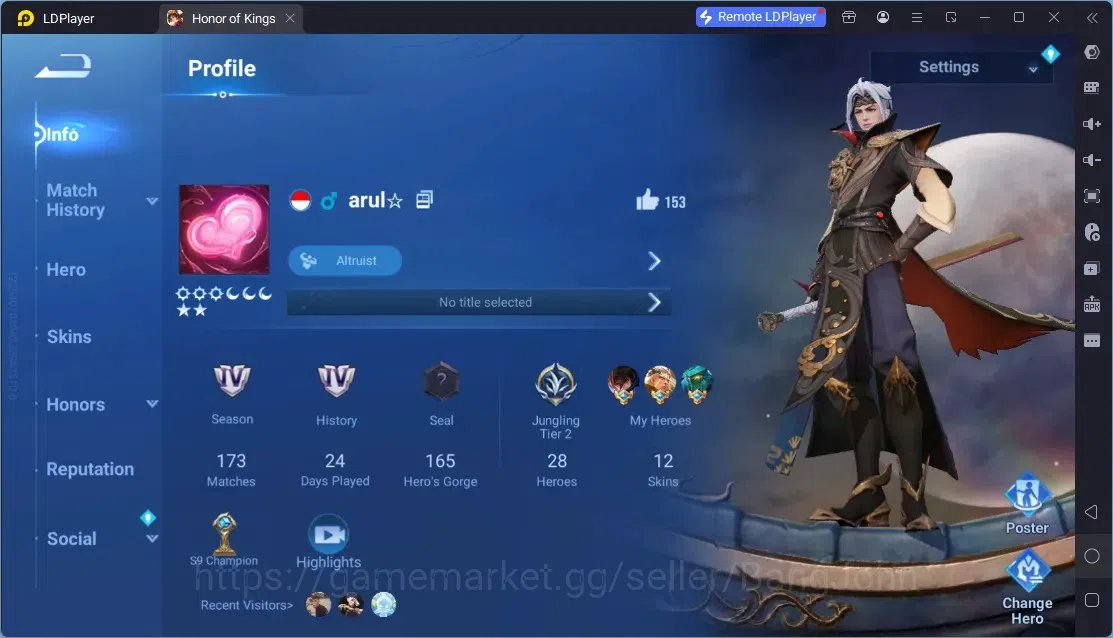 Honor of Kings Accounts Rare Skin Global | 28H 12S | 2 Legendary|2 Epic|1 Worldly|2 Event Exclusive|2 Honor Pass|1 Rare 1