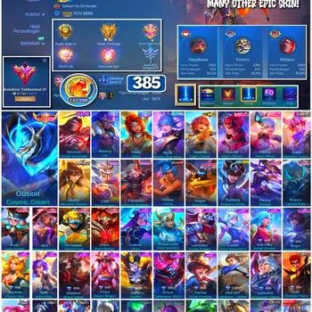 Mobile Legends: Bang Bang Collector #3436 385 Skins | Legend Gusion | Abyss Moskov | T image 1