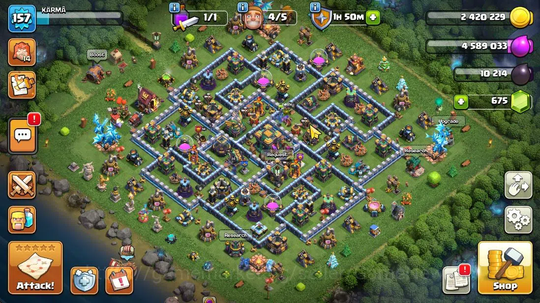Clash of Clans Accounts TH 14 - BH 9|Limited Skin|LV 157|HH 7|BK 56,AQ 57, image 1
