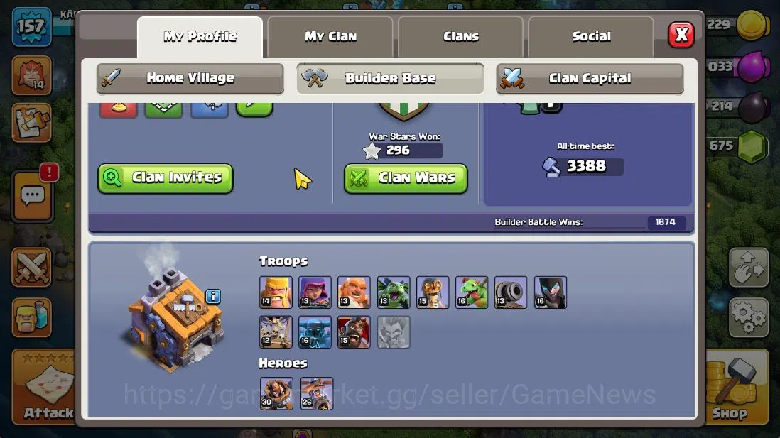 Clash of Clans Accounts TH 14 - BH 9|Limited Skin|LV 157|HH 7|BK 56,AQ 57, image 6