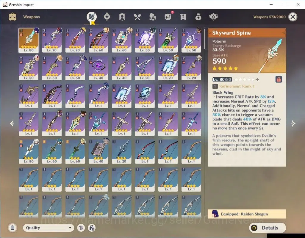 Genshin Impact Accounts Others Asia|AR 55|3 Limit +1(*5Wep)|Arlecchino,Xianyun,Raiden|Mc Male|Fregile Resin|IF 5