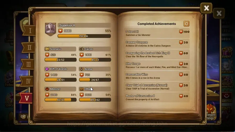 Summoners War: Sky Arena Accounts End-Game ASIA | Lv100 2LND(Zerath,Salah) 27NB5 14