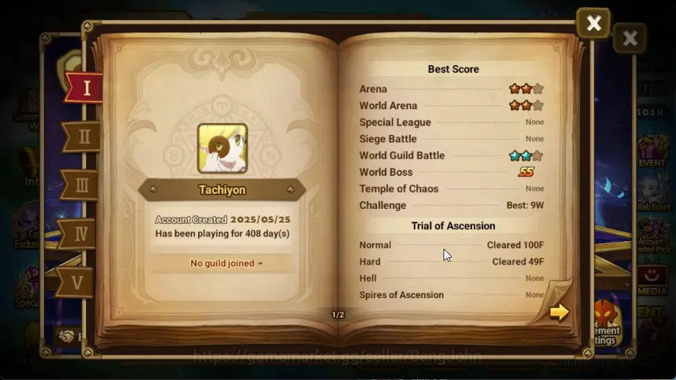 Summoners War: Sky Arena Accounts End-Game ASIA | Lv100 2LND(Zerath,Salah) 27NB5 8