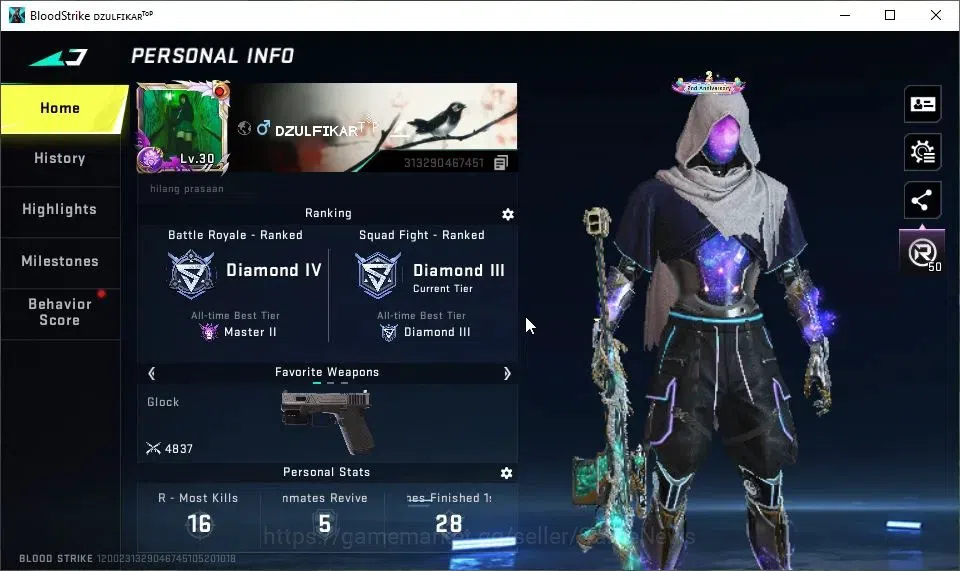 Blood Strike Accounts ASIA|2 ULTRA[ETHAN-Space Hacker,M82-JadeTempest Lv image 2