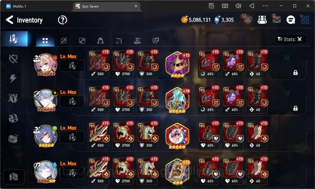 Epic Seven Accounts Limited Hero Global Unverif |4 Ligt(NW Luna,S Taeyou,A Laika,M Chloe)|PoH ON|SS 3,3K|Stigma 17K|Log 17