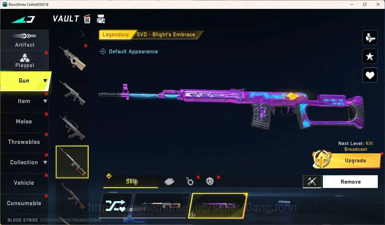 Blood Strike Accounts ASIA | Legendary Melee: Katana-Ronin | EVA MCX-EVA image 10