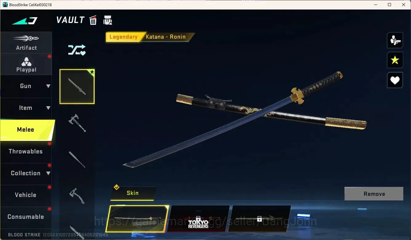 Blood Strike Accounts ASIA | Legendary Melee: Katana-Ronin | EVA MCX-EVA image 13