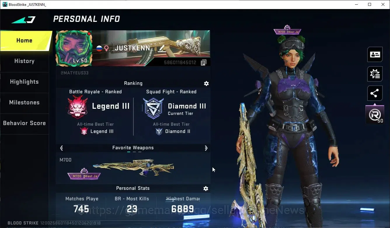 Blood Strike Accounts ASIA|ETERNAL Lv2 M700-Seraph+Collab TOKRAV FN2000, image 2