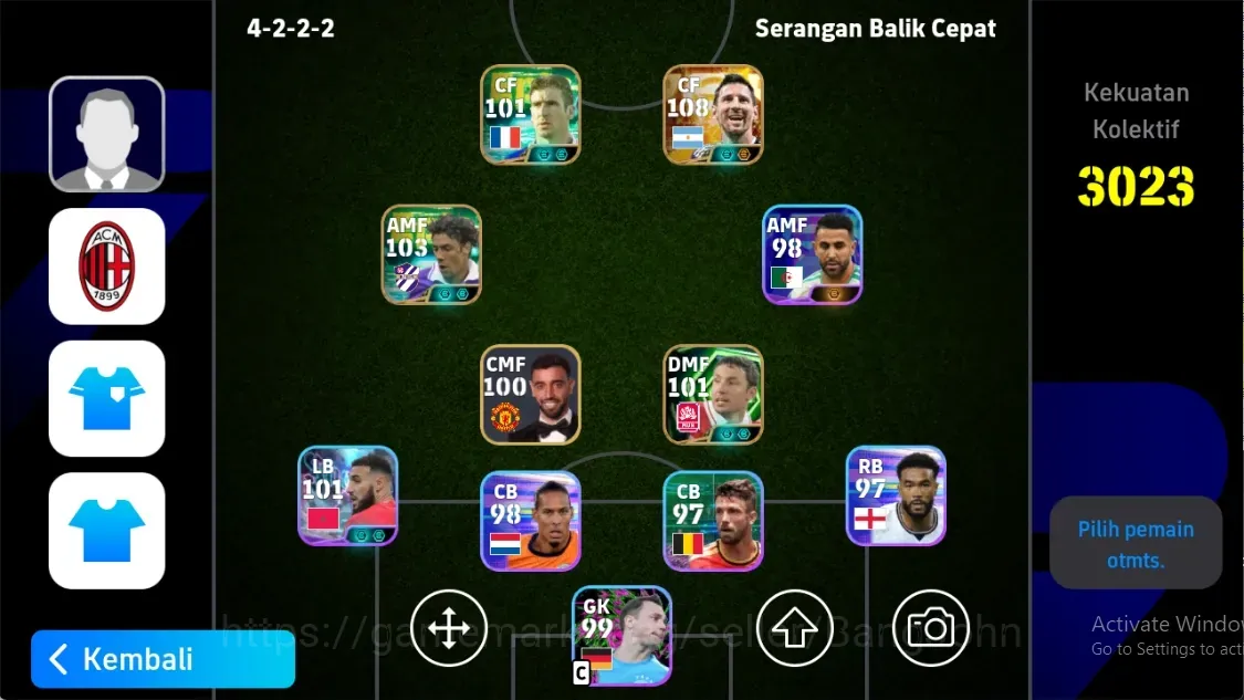 eFootball Accounts Legends & Iconic Players Android|PW3023|BIGT LionelMessi,EPIC RuiCosta Cantona VanBommel,Showtime 1