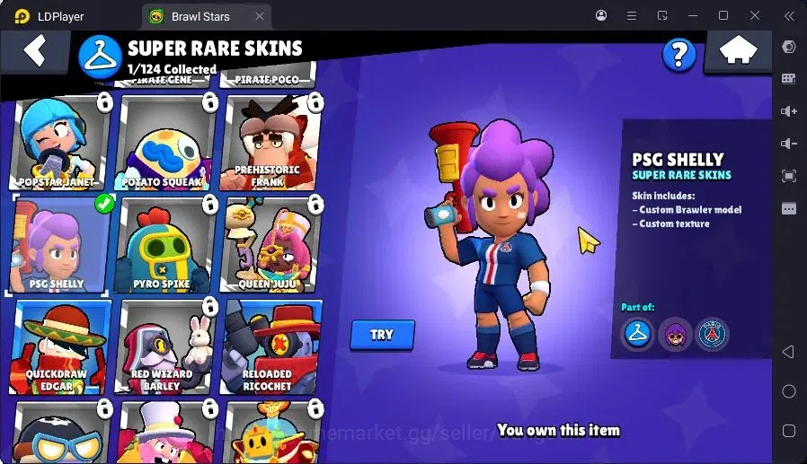 Brawl Stars Accounts Trophy 413|3 Brawler Lv.11|2 Mythic (Edgar,Otis),2 Epic (Shelly,Edgar),1S Rare skin |2999 B| Proteck 7