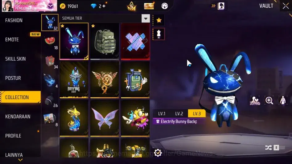 Free Fire Accounts Indonesia|M1887 Hand of Hope|MP40 Predator Cobra Lv 4|Solar Eclipse,Lunar Eclipse Bundle|130 Vault 70 12
