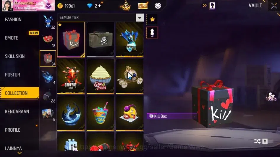 Free Fire Accounts Indonesia|M1887 Hand of Hope|MP40 Predator Cobra Lv 4|Solar Eclipse,Lunar Eclipse Bundle|130 Vault 70 13