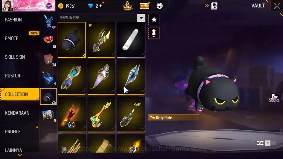 Free Fire Accounts Indonesia|M1887 Hand of Hope|MP40 Predator Cobra Lv 4|Solar Eclipse,Lunar Eclipse Bundle|130 Vault 70 15
