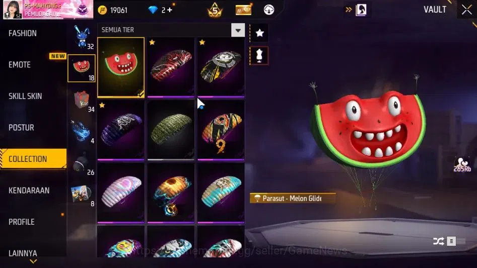 Free Fire Accounts Indonesia|M1887 Hand of Hope|MP40 Predator Cobra Lv 4|Solar Eclipse,Lunar Eclipse Bundle|130 Vault 70 16