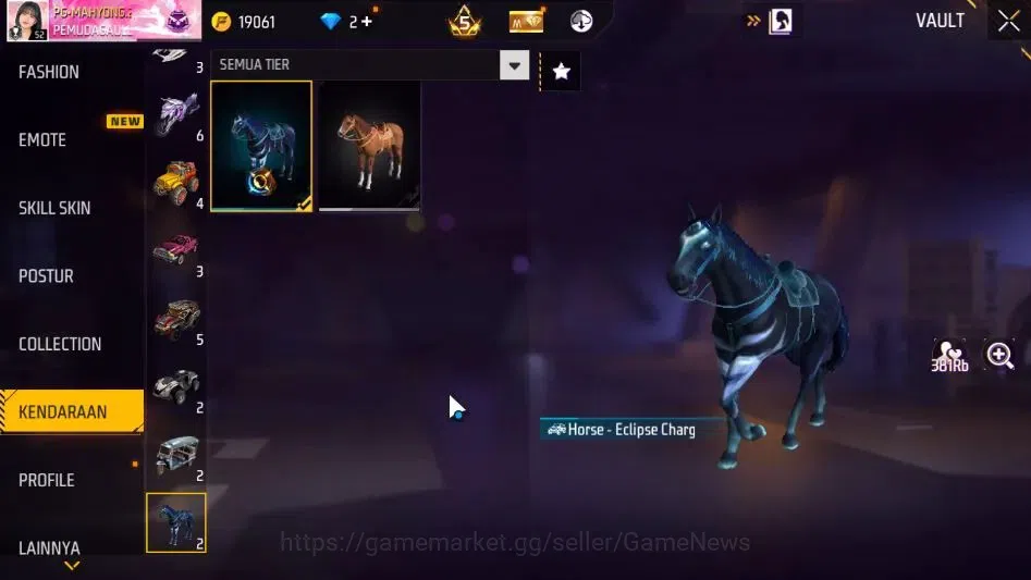 Free Fire Accounts Indonesia|M1887 Hand of Hope|MP40 Predator Cobra Lv 4|Solar Eclipse,Lunar Eclipse Bundle|130 Vault 70 20