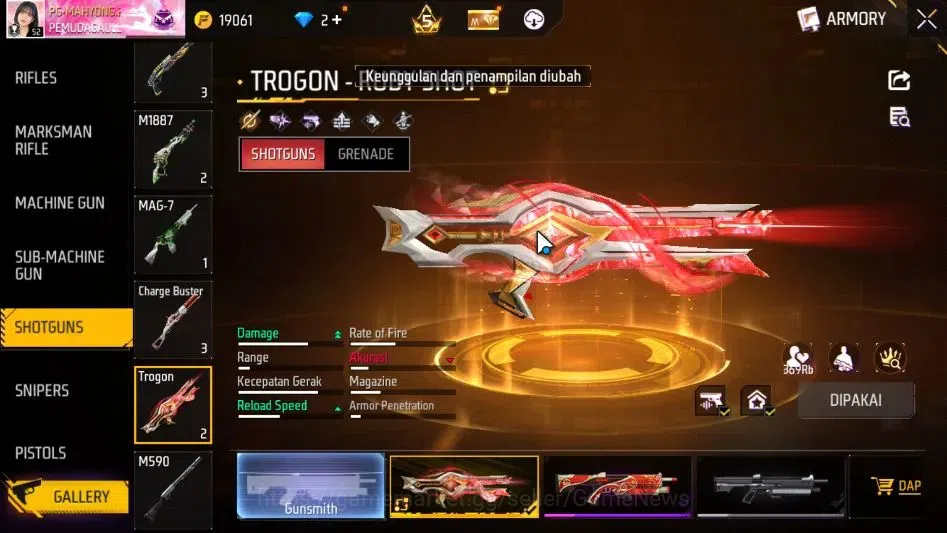 Free Fire Accounts Indonesia|M1887 Hand of Hope|MP40 Predator Cobra Lv 4|Solar Eclipse,Lunar Eclipse Bundle|130 Vault 70 7