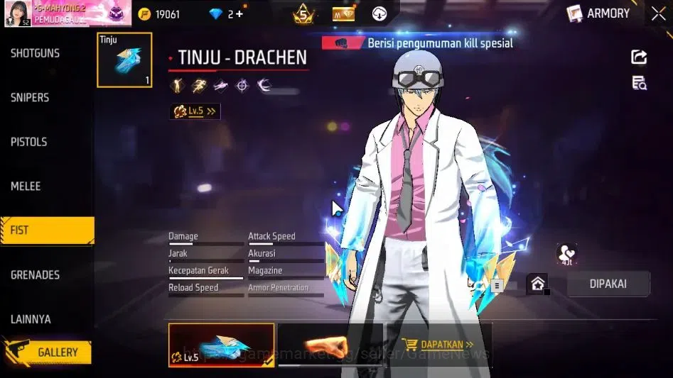 Free Fire Accounts Indonesia|M1887 Hand of Hope|MP40 Predator Cobra Lv 4|Solar Eclipse,Lunar Eclipse Bundle|130 Vault 70 8