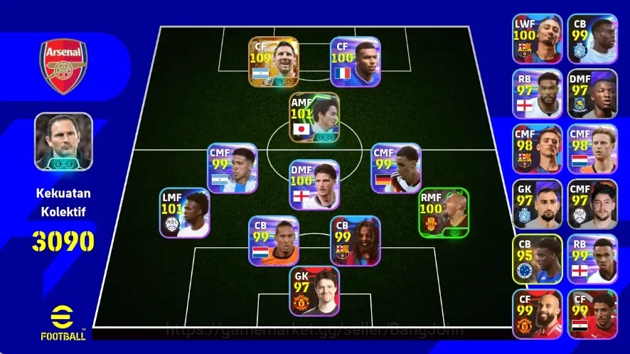 eFootball Accounts Others Android|PW 3090|Lionel Messi BigT,Ono Shinji Epic|2026|Check SS EFB3193B 1