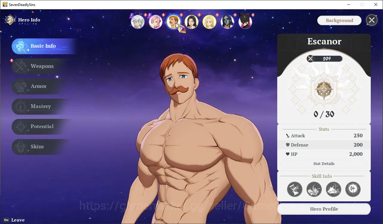 The Seven Deadly Sins: Origin Accounts EUROPE|Fresh Starter Lv 2|3 SSR |Escanor, Diane, E image 2