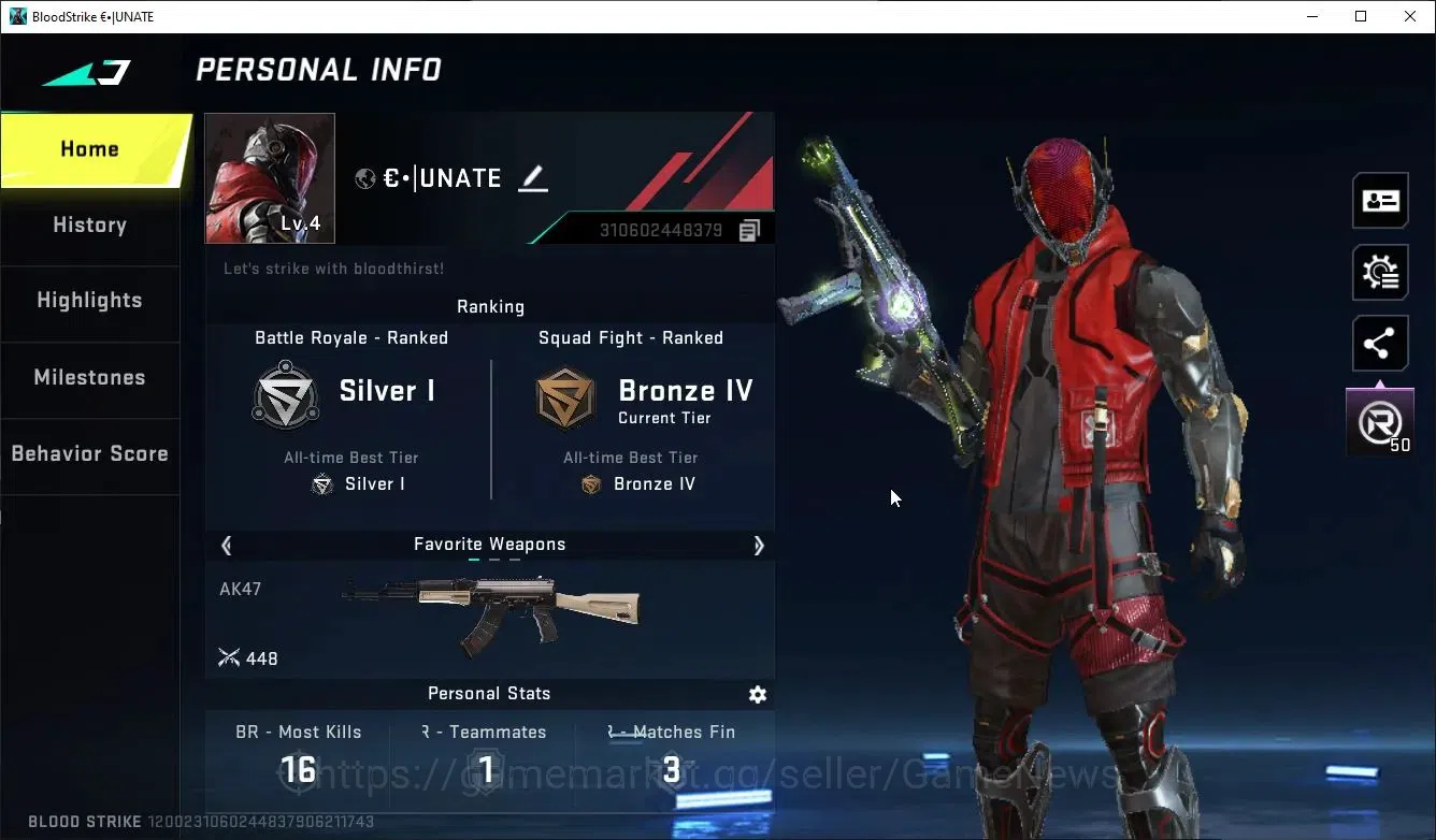 Blood Strike Accounts ASIA|1 ULTRA UMP45-Ascension|EVO QBZ95-Penetrator image 2