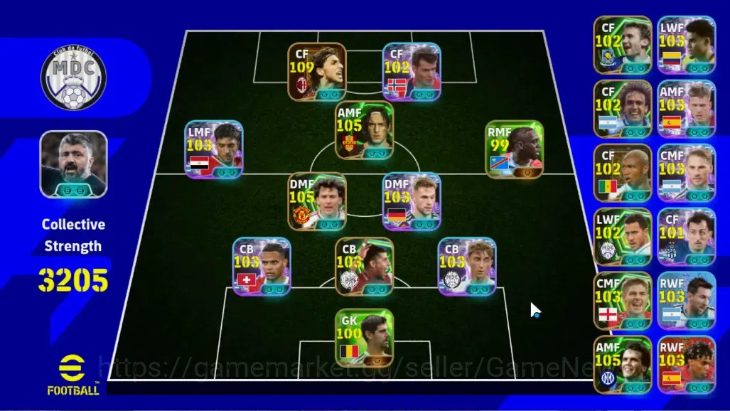 eFootball Accounts Legends & Iconic Players Android |BigTime(Zlatan Ibrahimovic)11 Epic Francesco Totti,Lothar 1