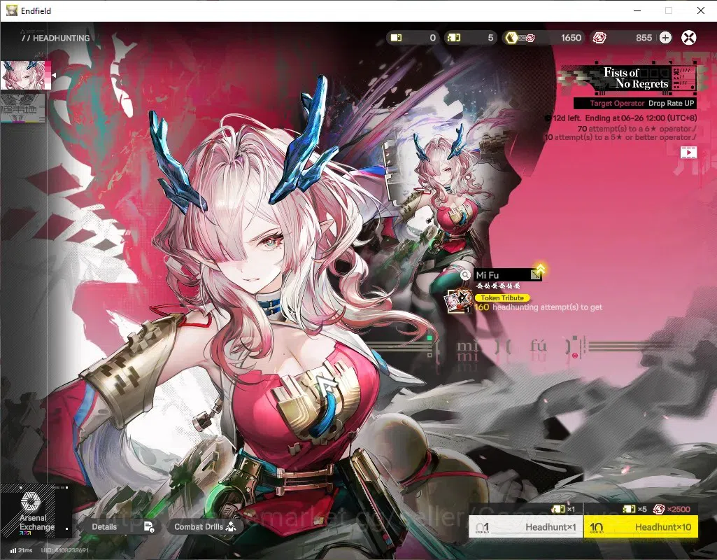 Arknights: Endfield Accounts ASIA|Lv 59|10 SSR(5Limit)+13(*6WEP)+6k Ars|(Mi Fu, image 17