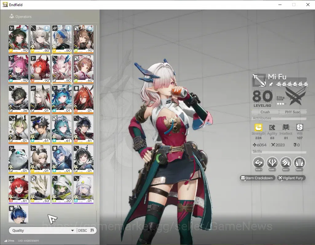 Arknights: Endfield Accounts ASIA|Lv 59|10 SSR(5Limit)+13(*6WEP)+6k Ars|(Mi Fu, image 2