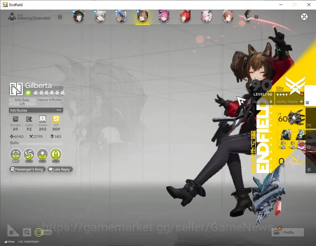 Arknights: Endfield Accounts ASIA|Lv 59|10 SSR(5Limit)+13(*6WEP)+6k Ars|(Mi Fu, image 5