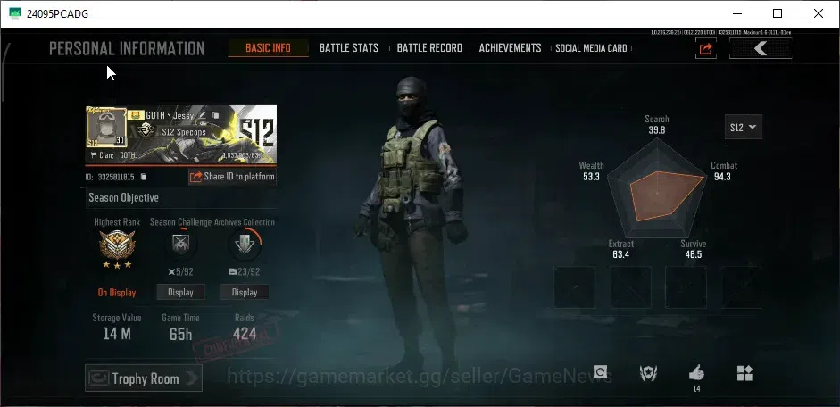 Arena Breakout Accounts MOBILE|Lv30|SV 14M|CV 11.2M|Decree LR-AR1& VSS,Sym image 2