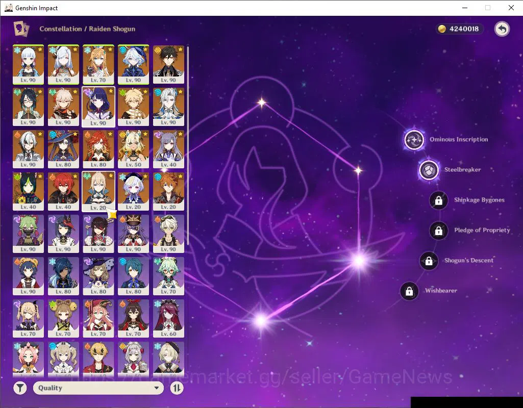 Genshin Impact Accounts ASIA|AR59|13Limited+6(*5Weapon)|(RaidenC2,Ayaka)+S image 4