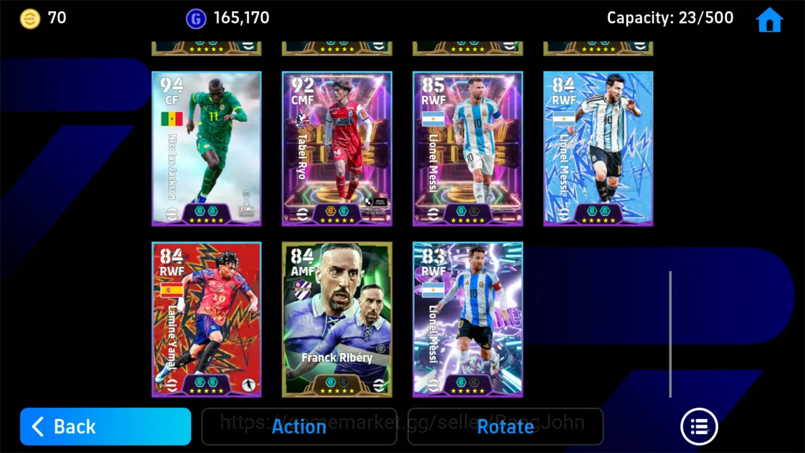 eFootball Accounts Others Android|PW 3190|BIGT GeorgeBest,Epic RioFerdinand UnaiSimon Vitinha MarcoReus 1