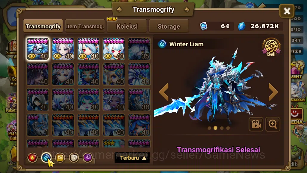 Summoners War: Sky Arena Accounts Mid-Game ASIA Lv100 Mid|1 LD[Zeratu]|80+ NB5|142 6*Monsters|All Farm|Good Rune+Many 15