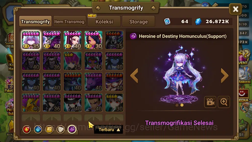 Summoners War: Sky Arena Accounts Mid-Game ASIA Lv100 Mid|1 LD[Zeratu]|80+ NB5|142 6*Monsters|All Farm|Good Rune+Many 18