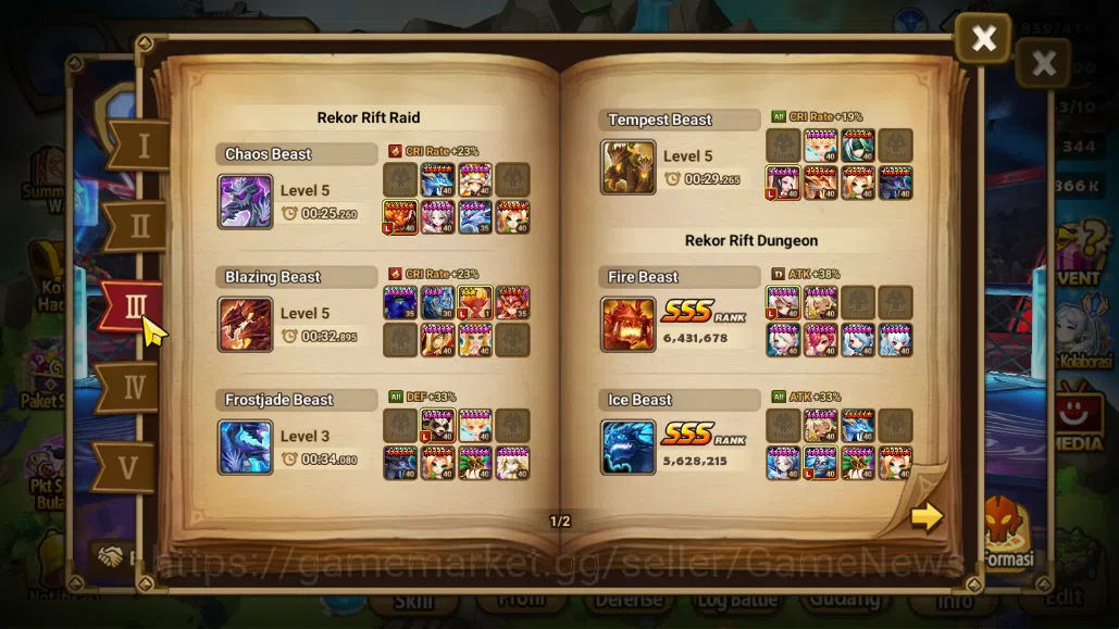 Summoners War: Sky Arena Accounts Mid-Game ASIA Lv100 Mid|1 LD[Zeratu]|80+ NB5|142 6*Monsters|All Farm|Good Rune+Many 5