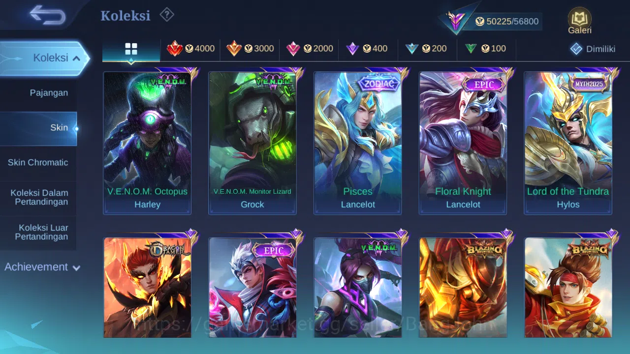 Mobile Legends: Bang Bang Accounts GLOBAL Hero 113 Skin 206 | Prime Granger | Lunar S image 12