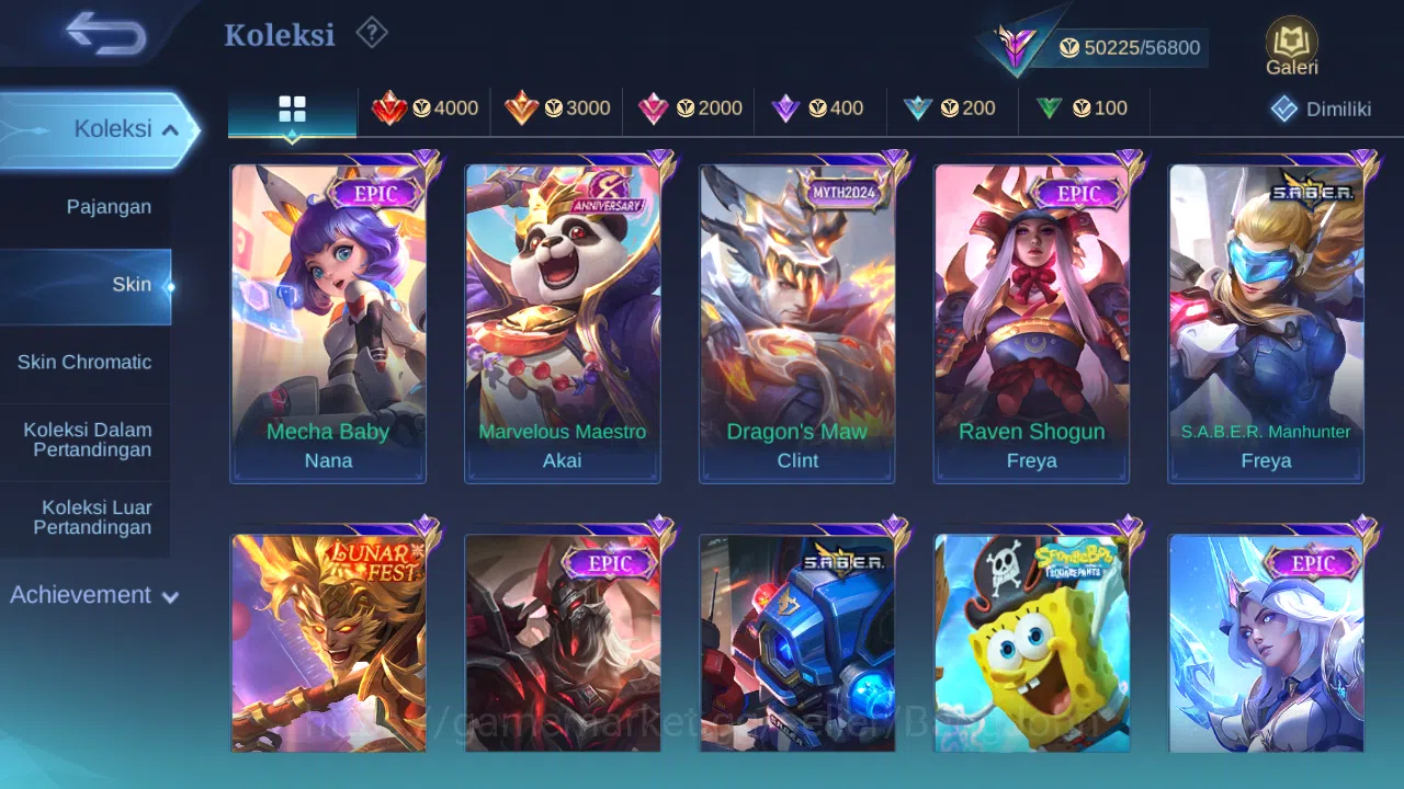Mobile Legends: Bang Bang Accounts GLOBAL Hero 113 Skin 206 | Prime Granger | Lunar S image 14