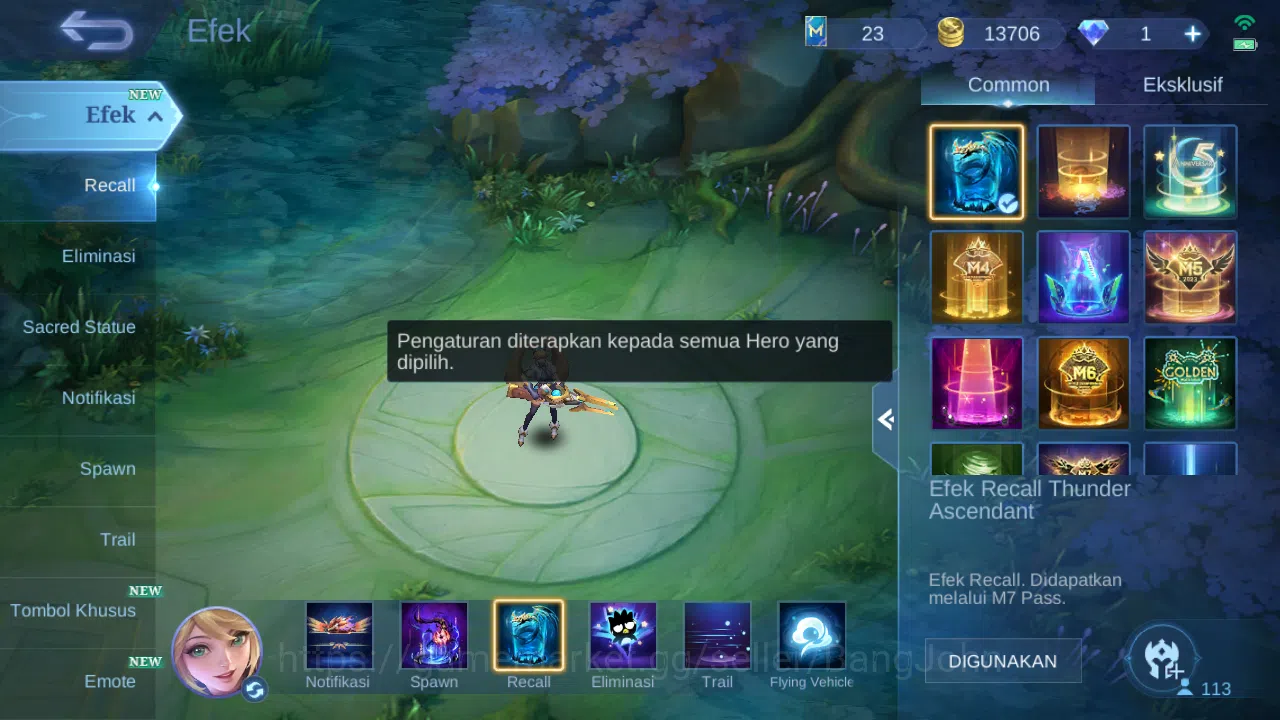 Mobile Legends: Bang Bang Accounts GLOBAL Hero 113 Skin 206 | Prime Granger | Lunar S image 6