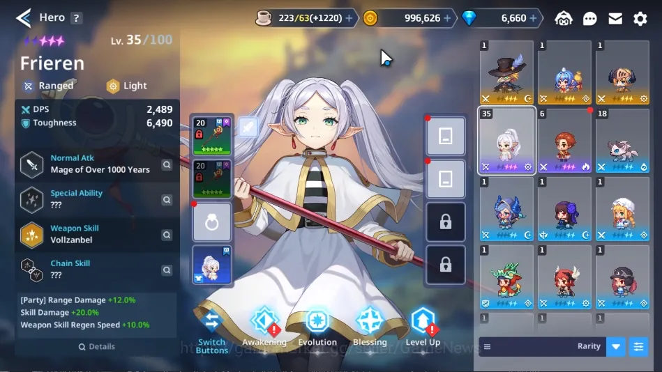 Guardian Tales Accounts ASIA W2 Lvl 1 |6,6K Gem|Frieren Collabs|Eunha+EXWP, KAI+EXWP, Frieren+EXWP, Stark+EXWP +320 Evo 1