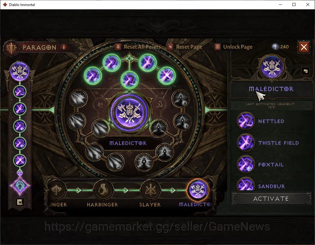 Diablo Immortal Accounts Mid-Tier SEA-izual|Change Server On|Lv60(528)|Necromancer|CR 33k|Reso 420|Paragon 8