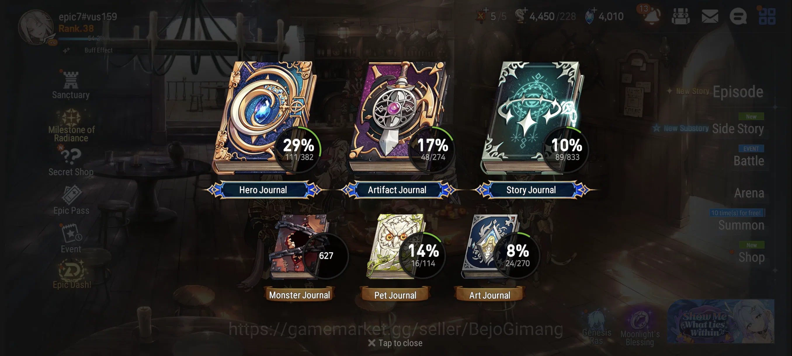 Epic Seven Accounts Starter GLOBAL Unverif|6 ML(Harsetti, Flan, Charles, Bellona, Light, Tywin) + Stark, Wukong, Iseria 1