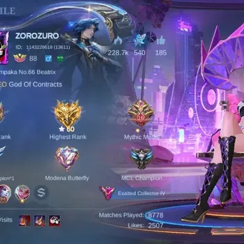 Mobile Legends: Bang Bang Accounts Others Global|Skin 342|Exalted|Legend Miya,KOF Karina,Aspirant Ruby,PRIME
