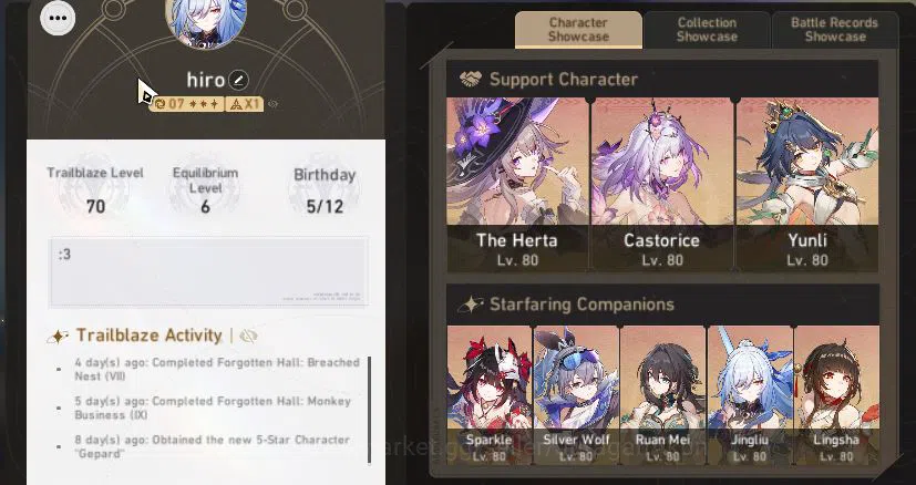 Honkai Star Rail Accounts End Game ASIA|TL 70|14 Limited|[Sparkle,Castorice]+Sign Acheron,Aventurine,Jingliu,Lingsha,Etc 2