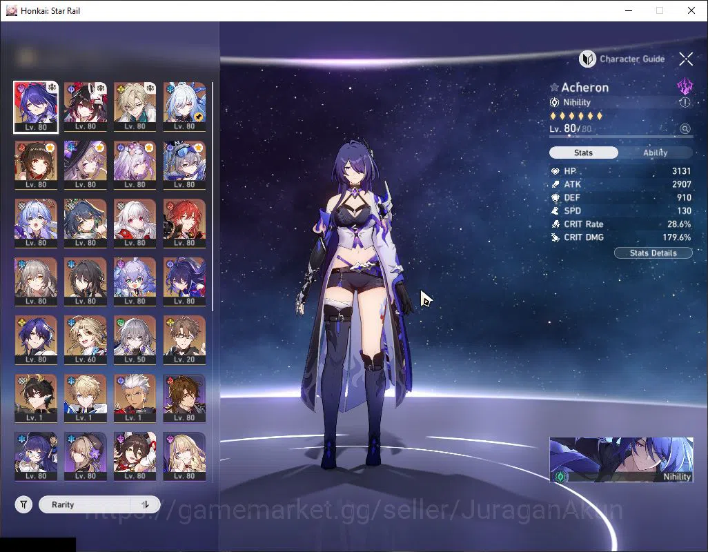 Honkai Star Rail Accounts End Game ASIA|TL 70|14 Limited|[Sparkle,Castorice]+Sign Acheron,Aventurine,Jingliu,Lingsha,Etc 3
