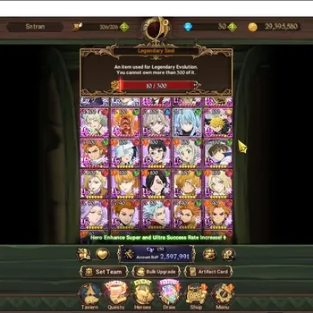 The Seven Deadly Sins: Grand Cross Accounts Endgame GLOBAL|2,5M CC|3 LR 6 UR + Collab Tensura|M Nava3/6,P Elizabeth,DLR