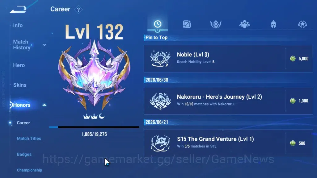 Honor of Kings Accounts Rare Skin Hero113 Skin178|,Valentine(Sun ce),KIC(Luna)2Legend(Butterfly,Lam)2 Lny2024(Sun Ce,Da 6
