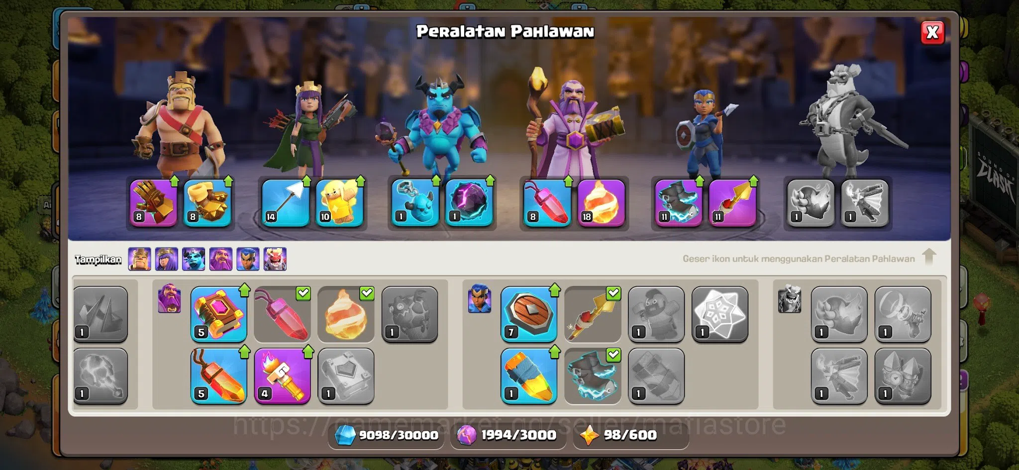 Clash of Clans Accounts TH11–TH13 Near Max GW L39, High BK60 AQ58 RC30, AQ image 13