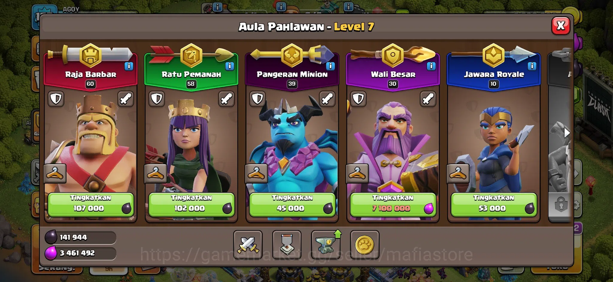 Clash of Clans Accounts TH11–TH13 Near Max GW L39, High BK60 AQ58 RC30, AQ image 5