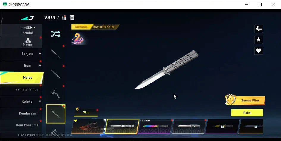 Blood Strike Accounts Mid-Tier ASIA|ETERNAL UZI-StarChaser+Collab 7DS AK47,BLEACH QBZ95-Hakkano+MELE DUALBLADES|18 ULTRA|LMT 13